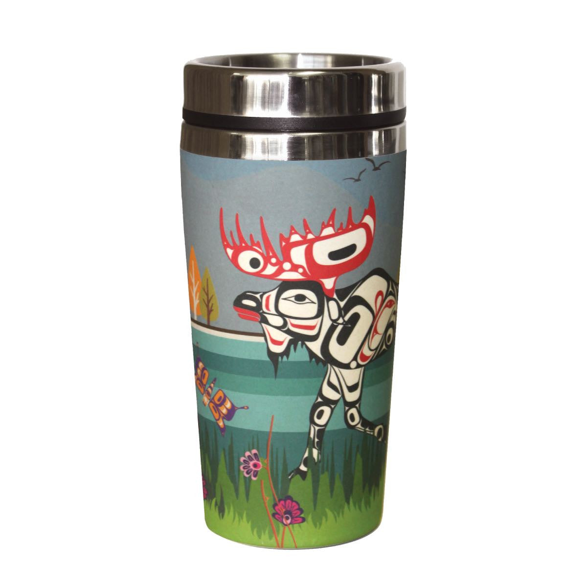 Bamboo Travel Mug - Moose by Terry Starr