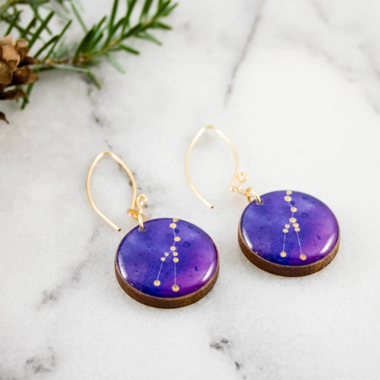 Taurus Hand-painted Constellation Earrings