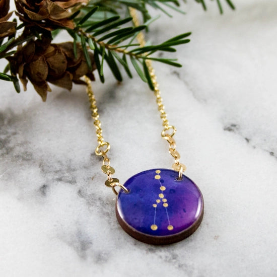 Taurus Hand-painted Constellation Necklace