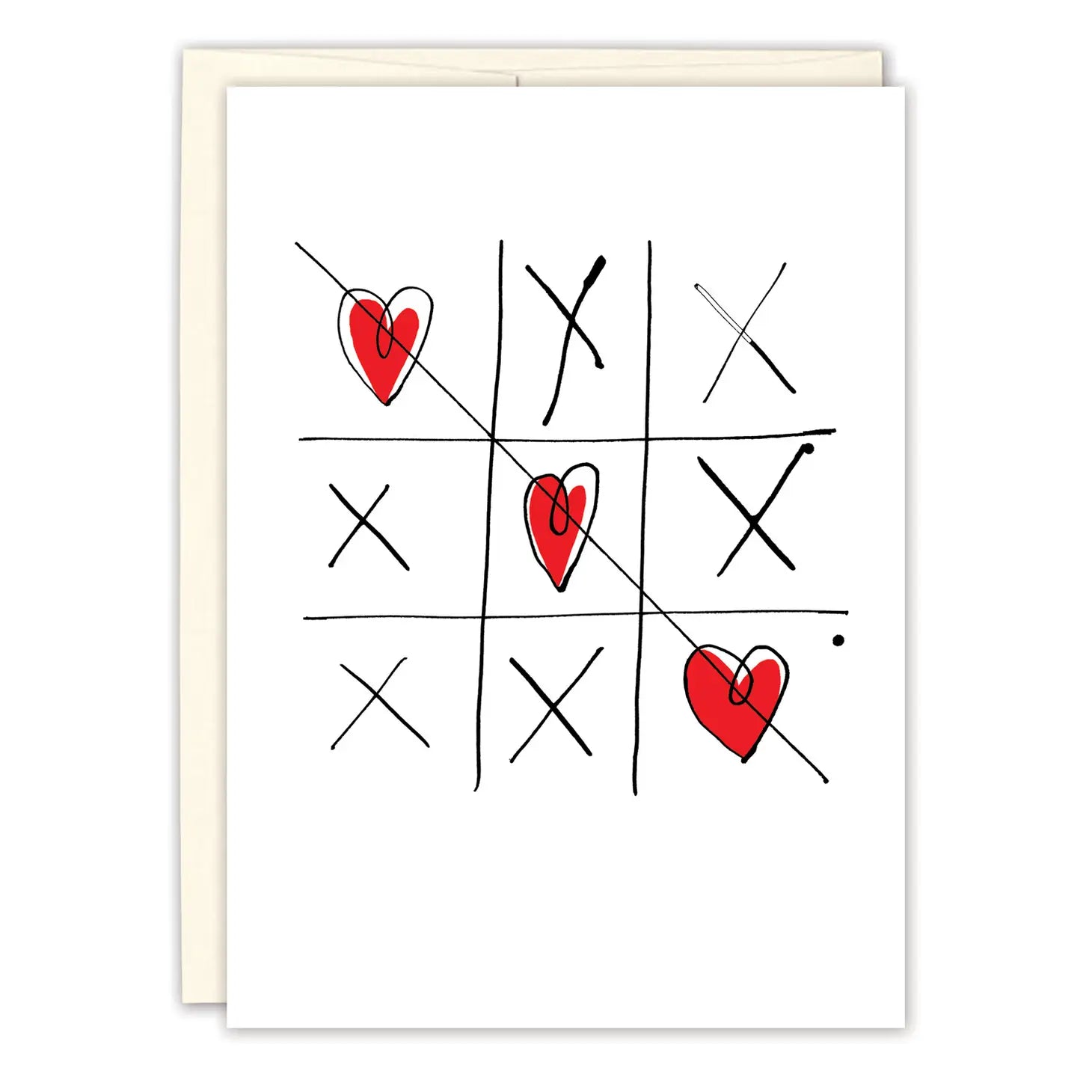 Tic Tac Toe Valentine's Day Card