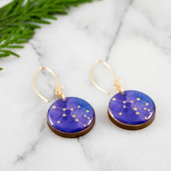 Virgo Hand-painted Constellation Earrings