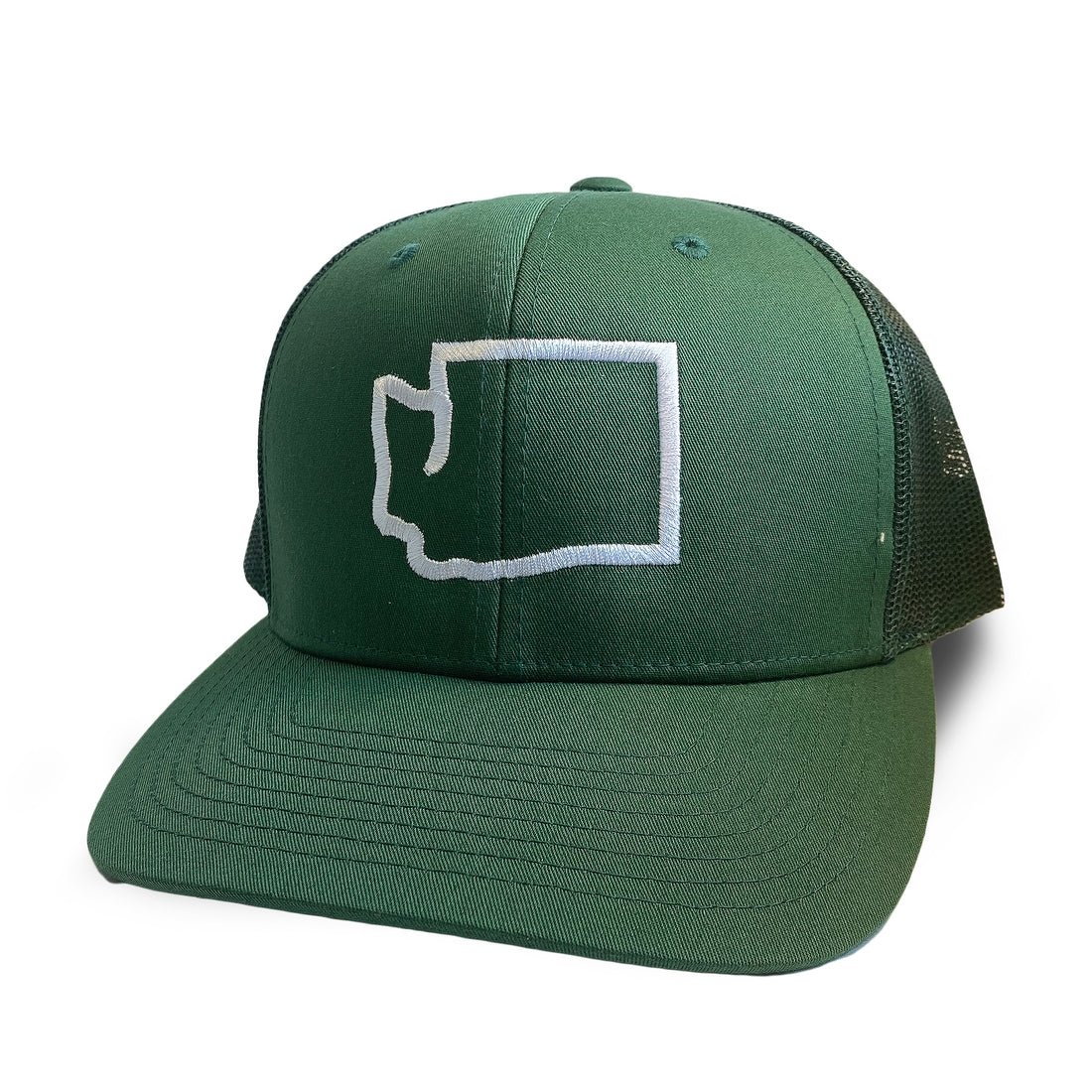 Washington Outline Green trucker