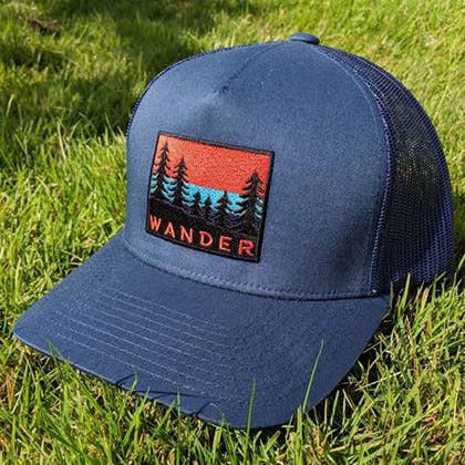 WANDER | CURVED BILL TRUCKER HAT NAVY