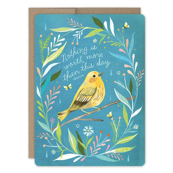 Wildflower Bird Birthday Card