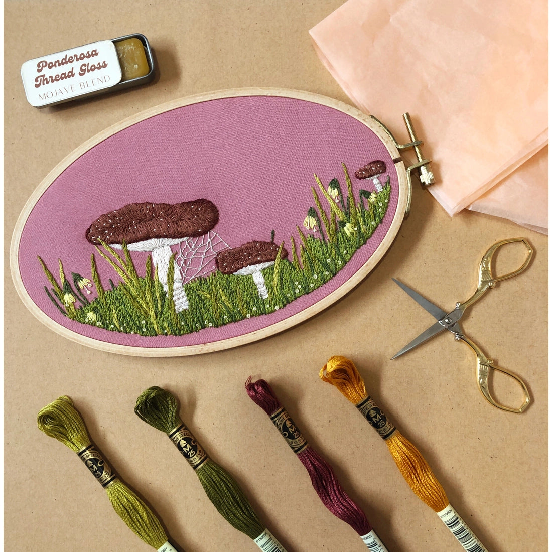 Woodland Mushroom Embroidery Kit