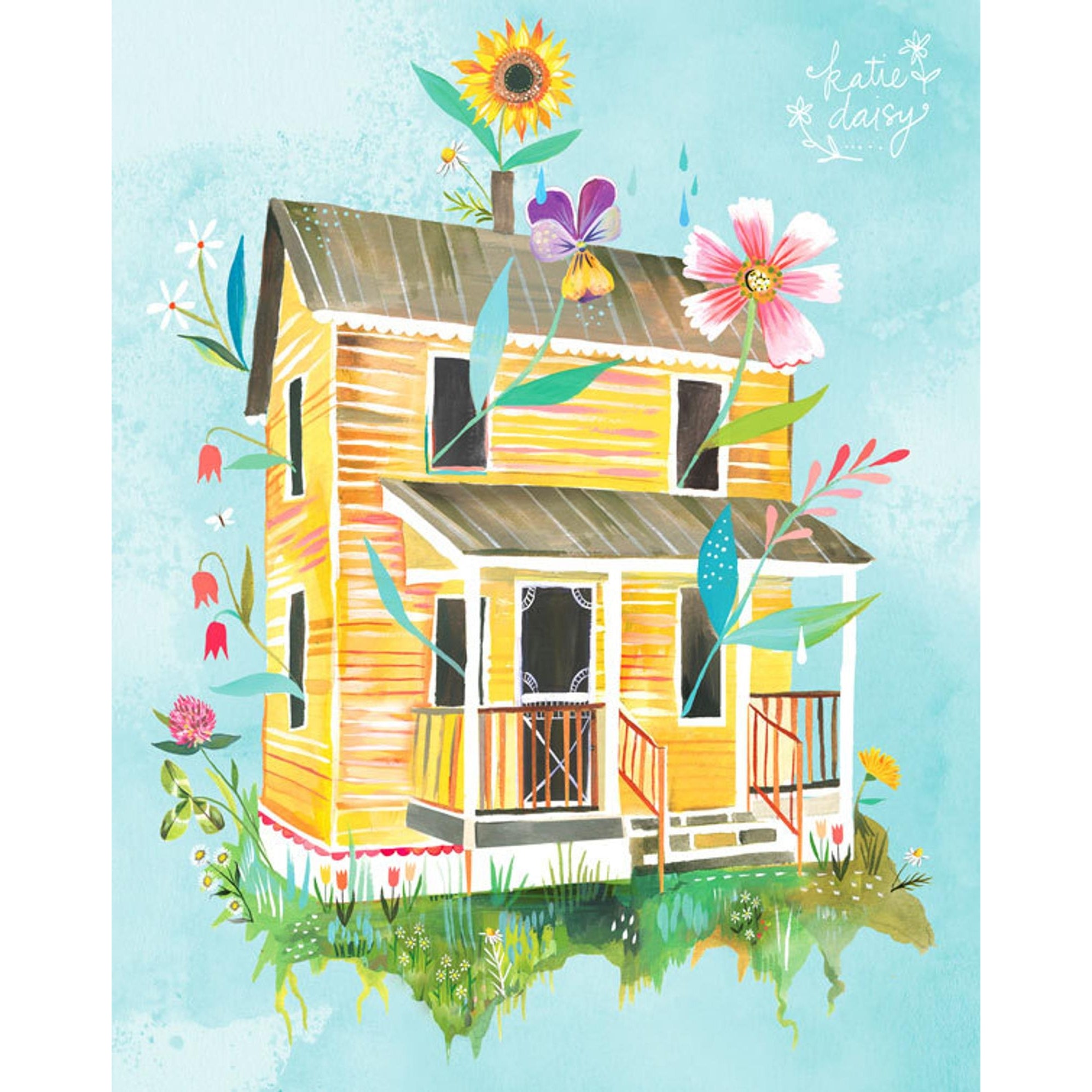 Yellow Farmhouse Art Print