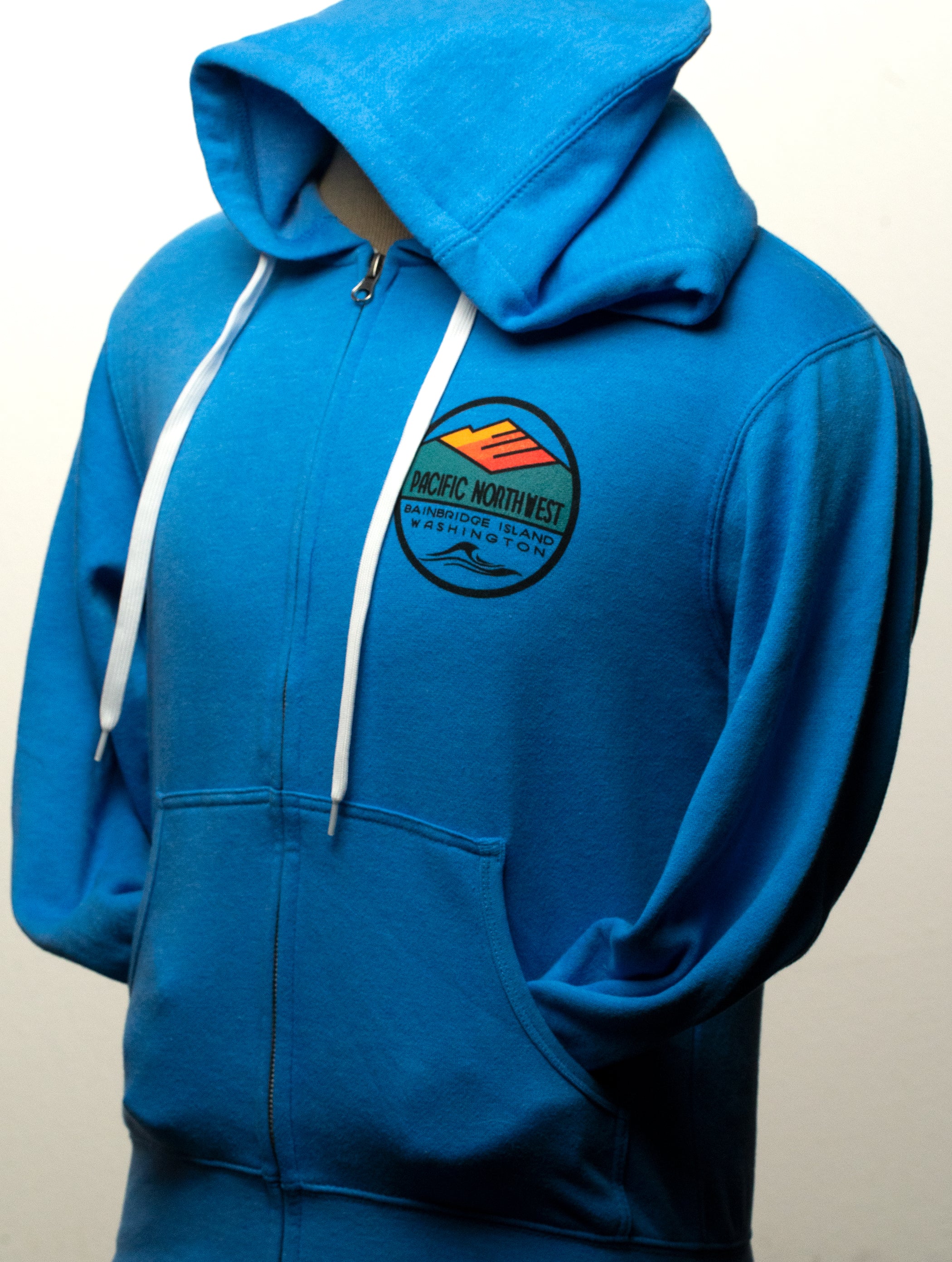 Bainbridge Island PNW ZipUp Hoodie - Marine Blue