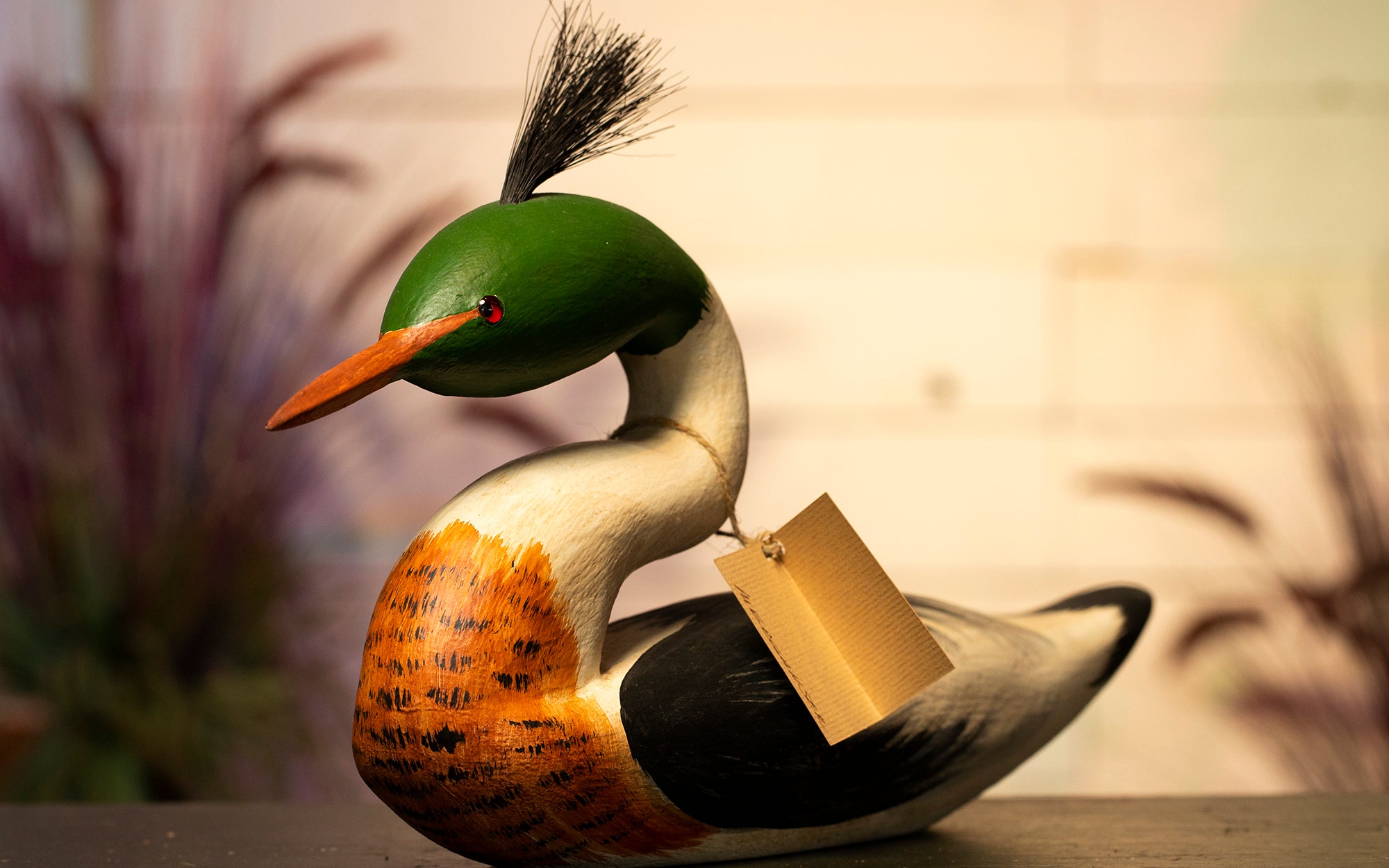 Merganser - Forward Facing Hand Carved Decoy