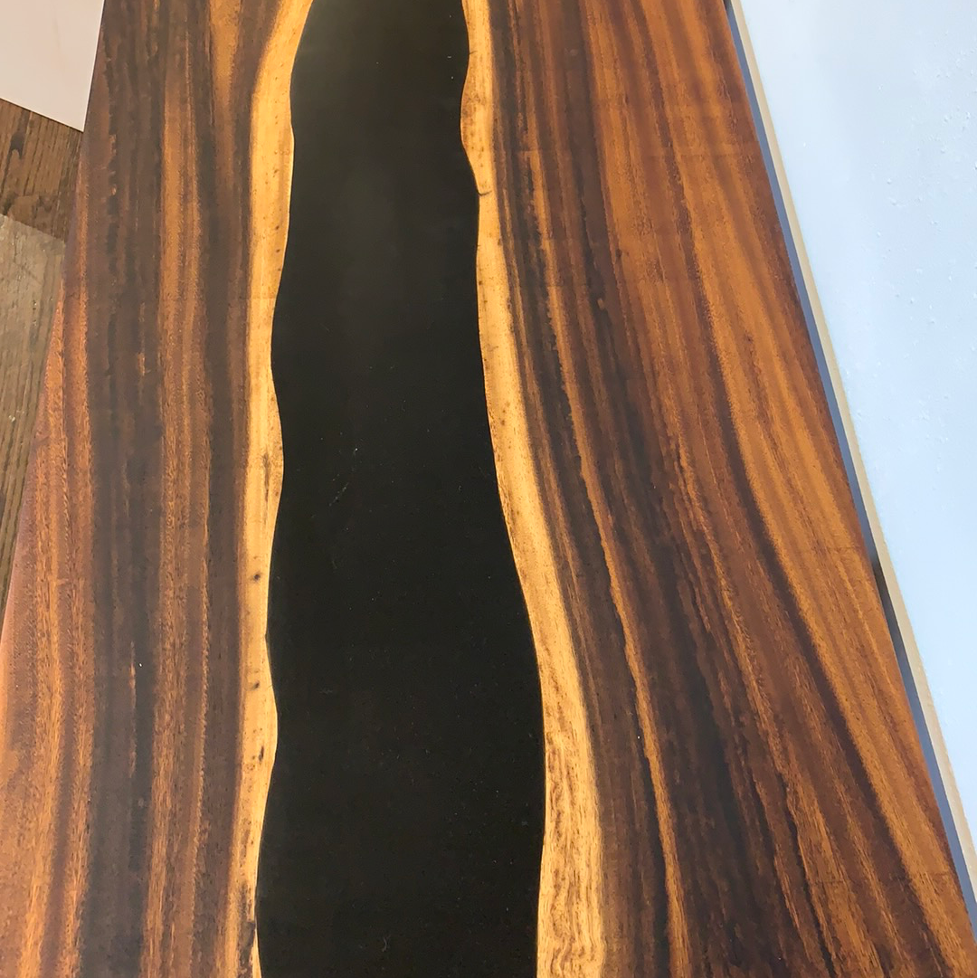 Black Epoxy Live Edge Table by Chris Morrison