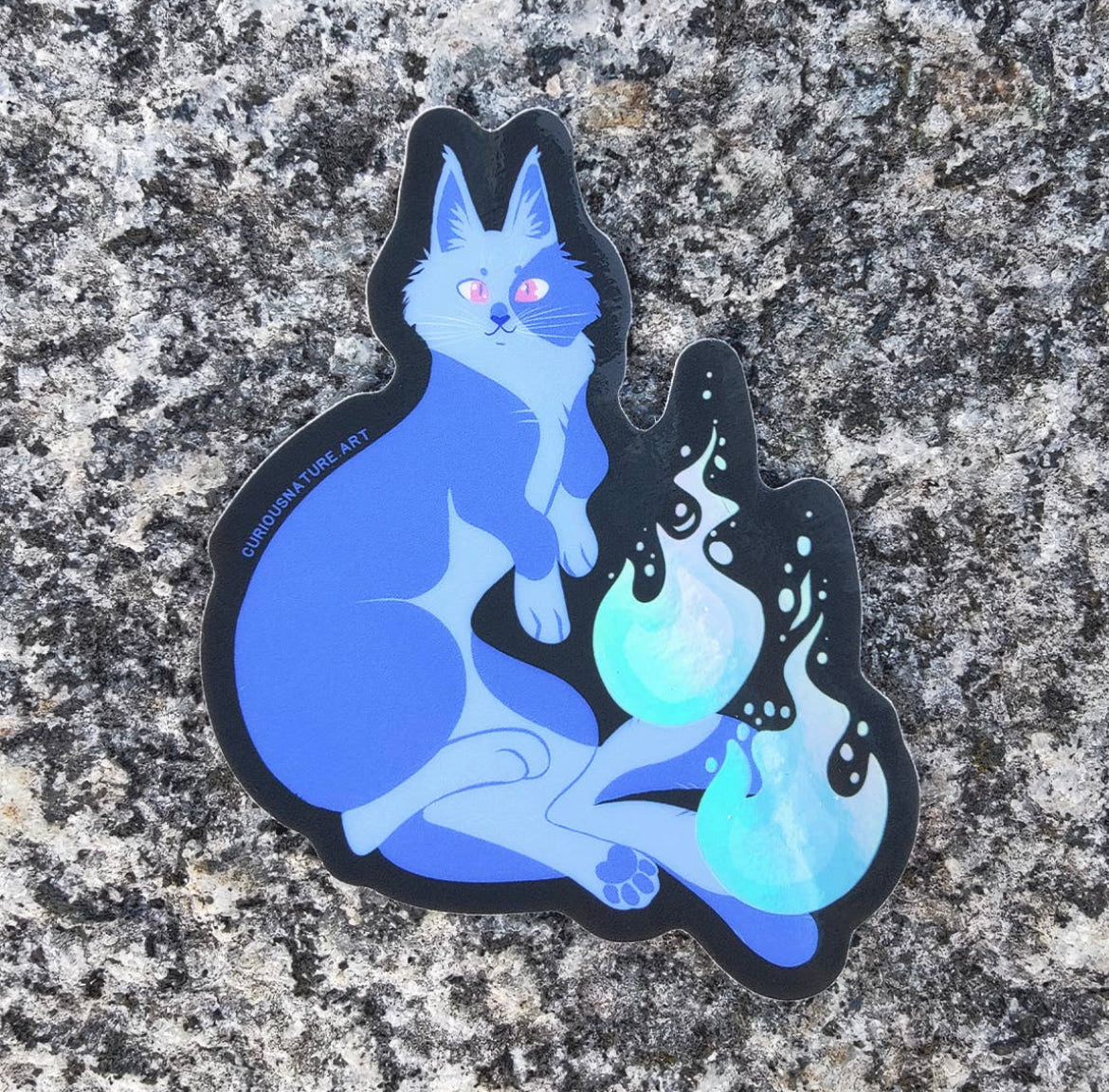 Nekomata Fire • Holographic Vinyl Sticker – Millstream Bainbridge