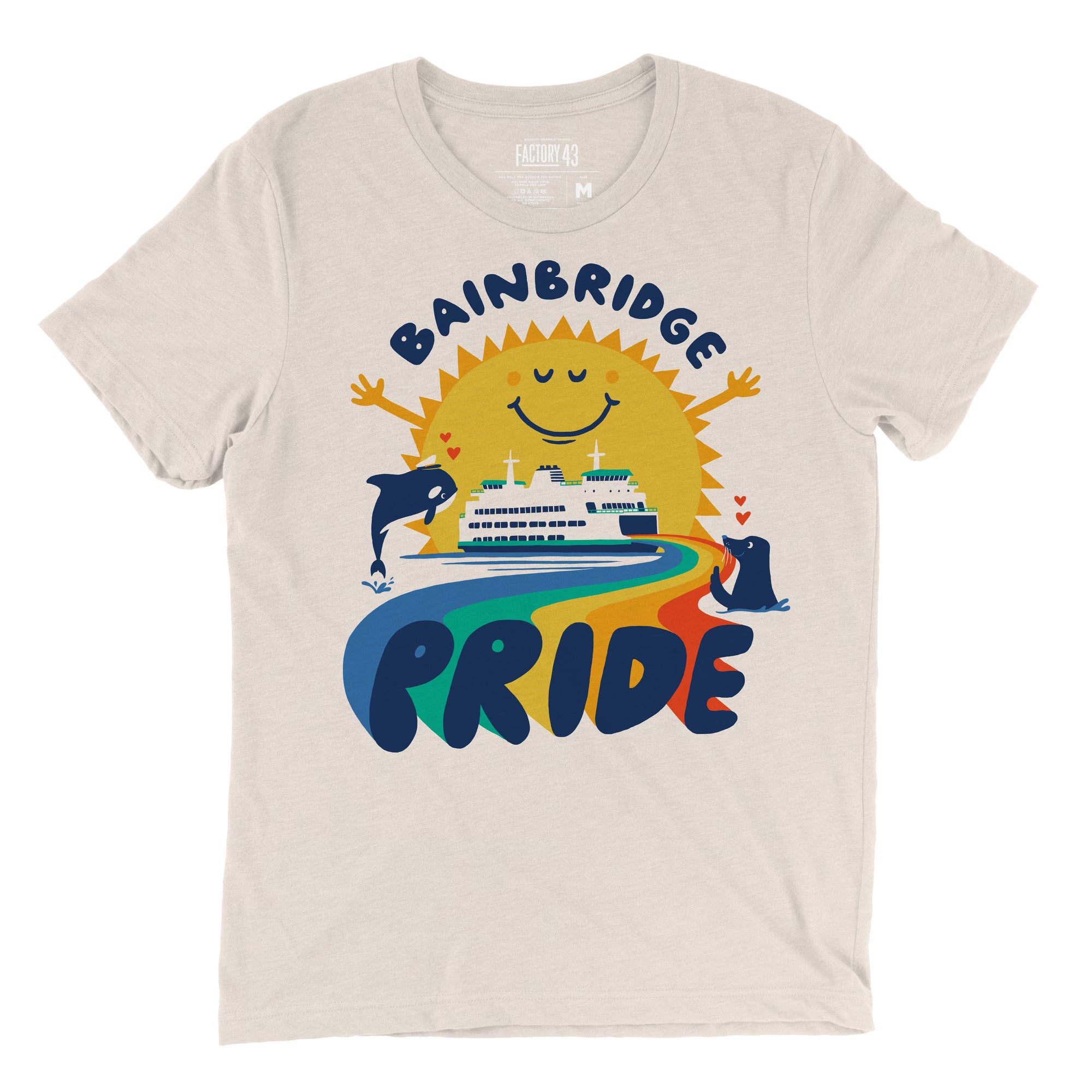 Bainbridge Pride Sun Coming Out! Youth Tee