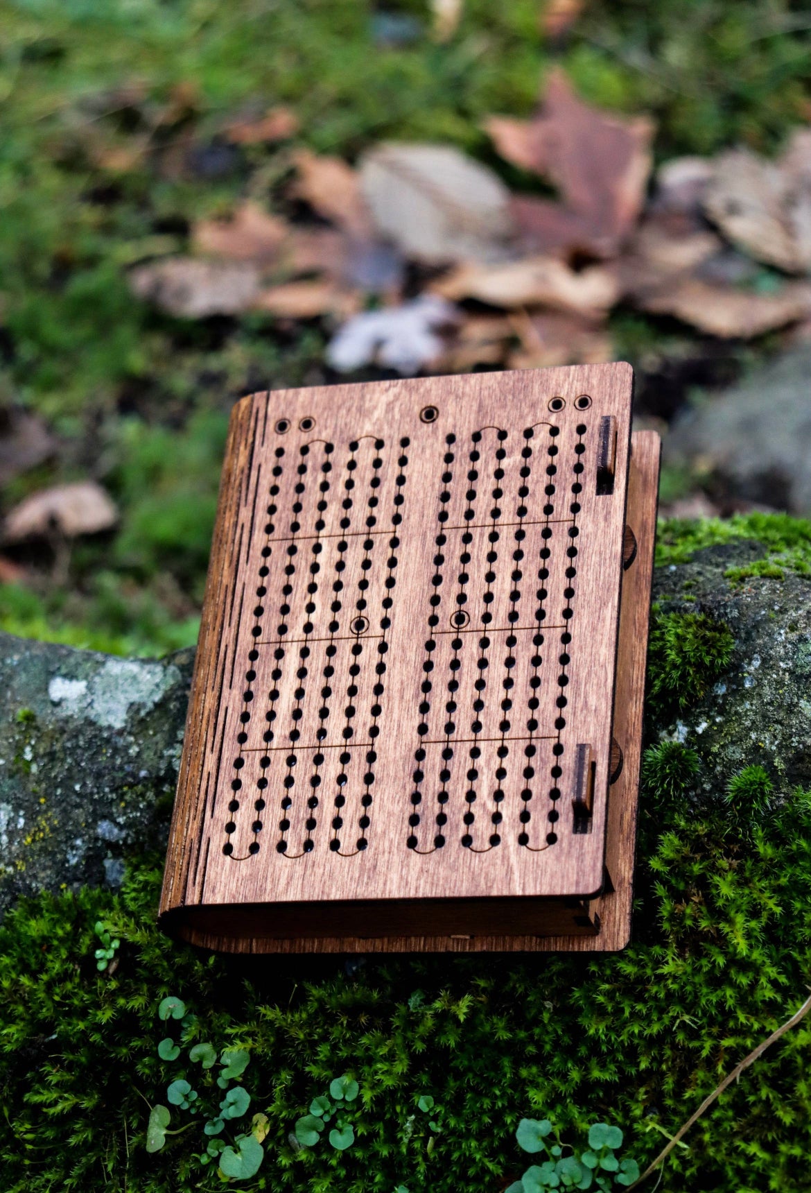 Travel Cribbage Board with living Hinge