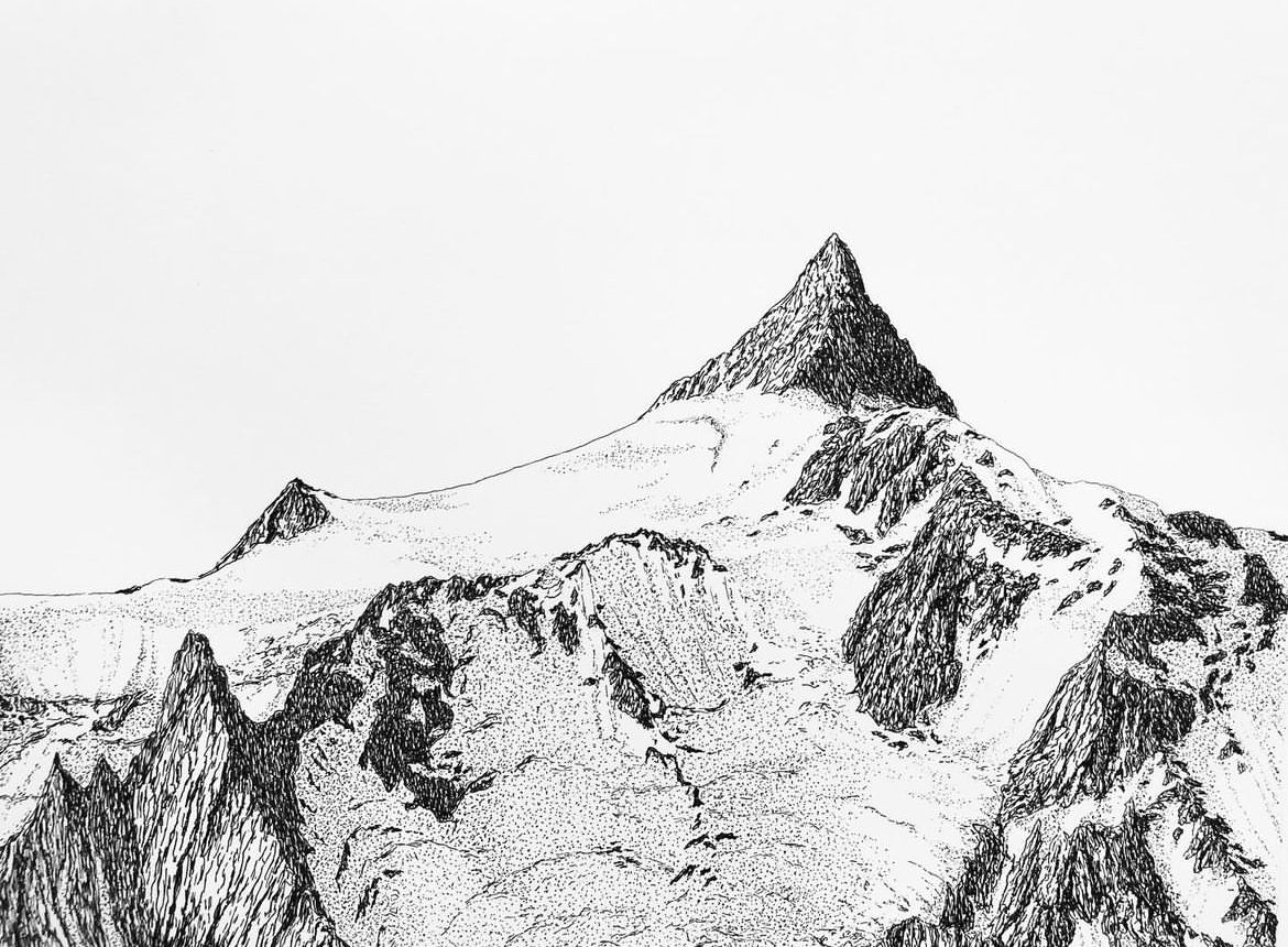 "Price Glacier" by Nate Lundgren (Matted Print)