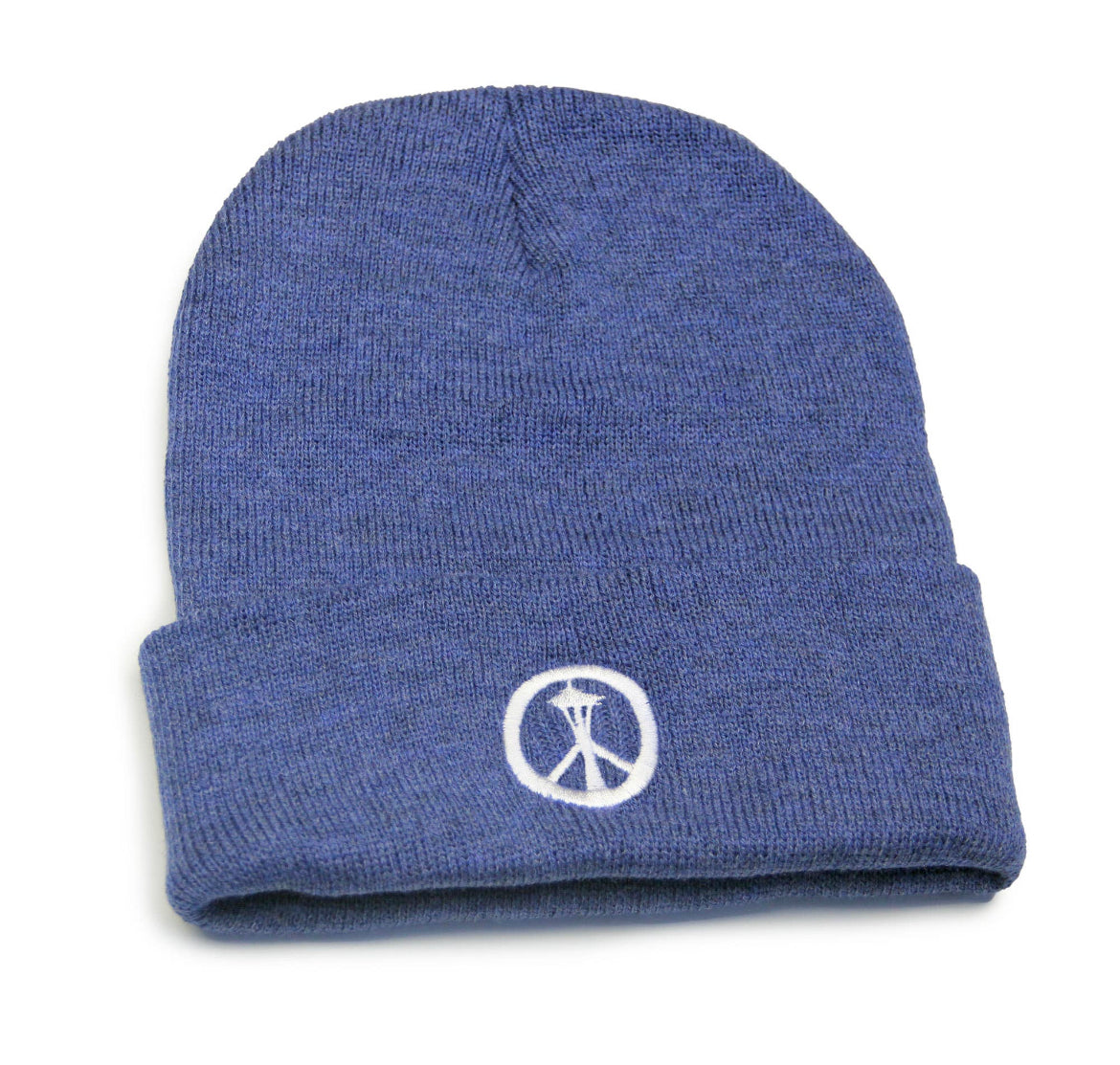 Peace Needle Seattle Beanie - Blue