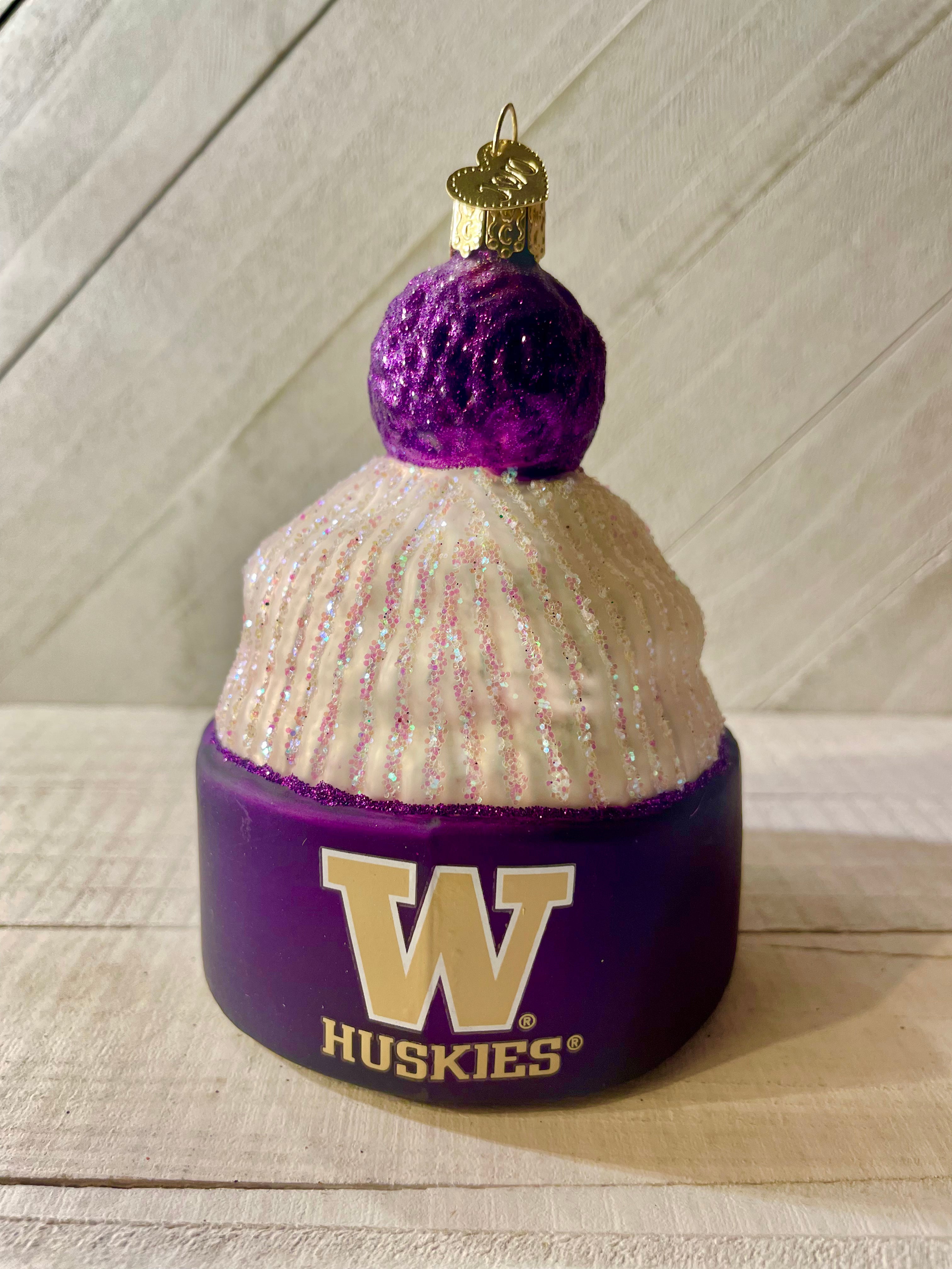 Washington Beanie Glass Ornament