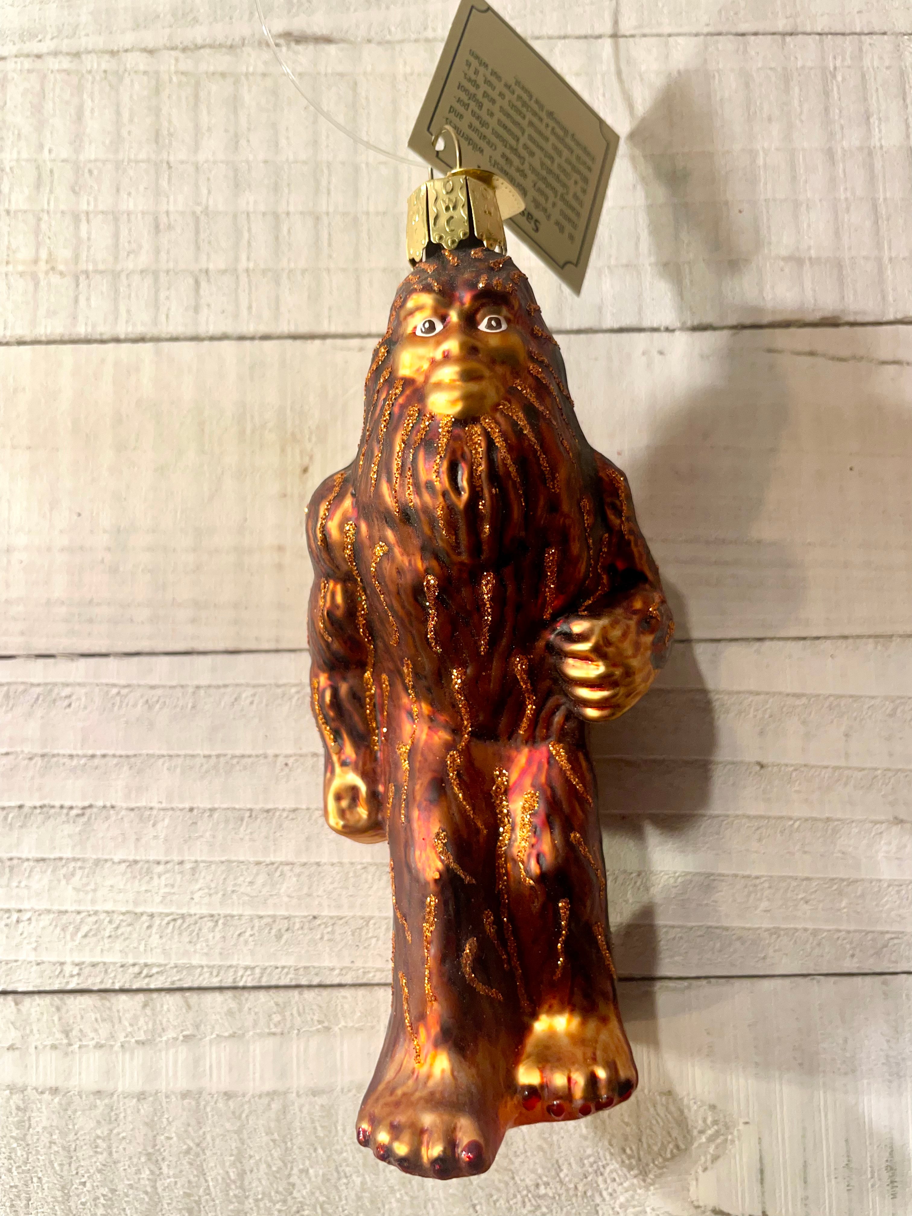 Sasquatch Glass Blown Ornament