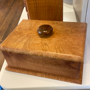Maple Top with Cherry Bottom Trim Jewelry Box