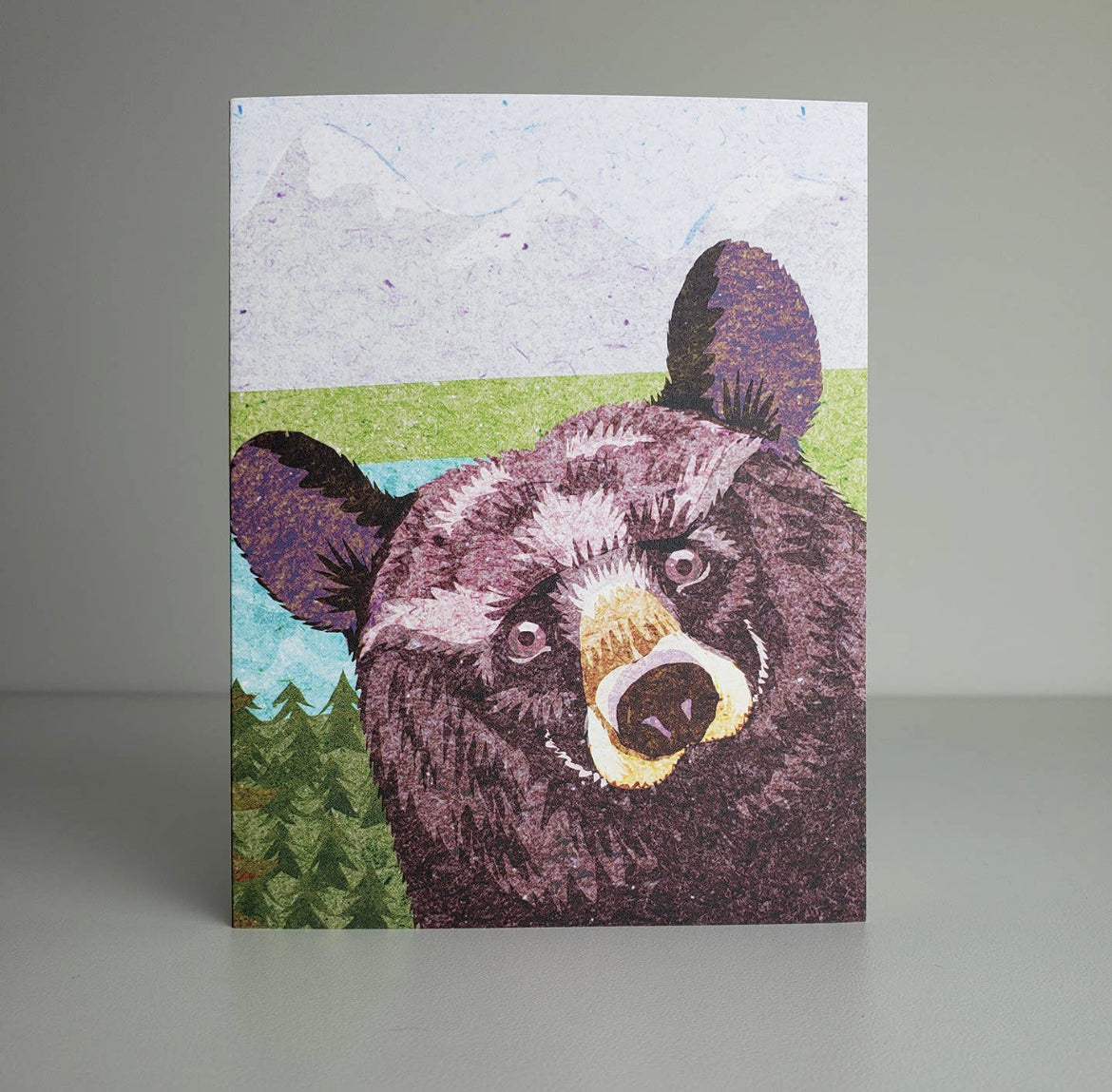 Black Bear Blank Greeting Card