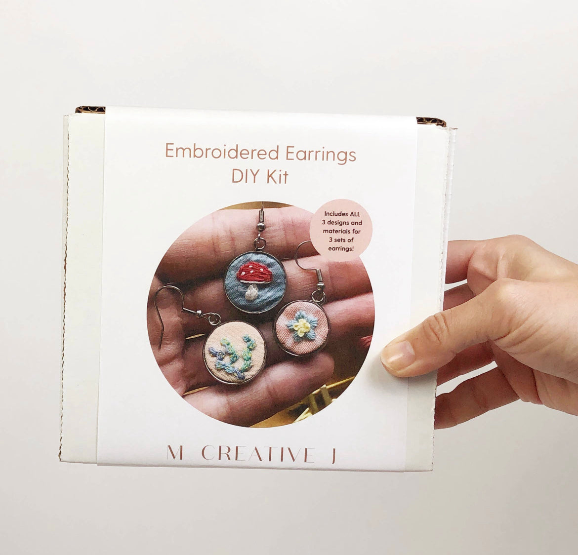 Embroidered Earrings DIY Kit - Beginner Friendly Kit