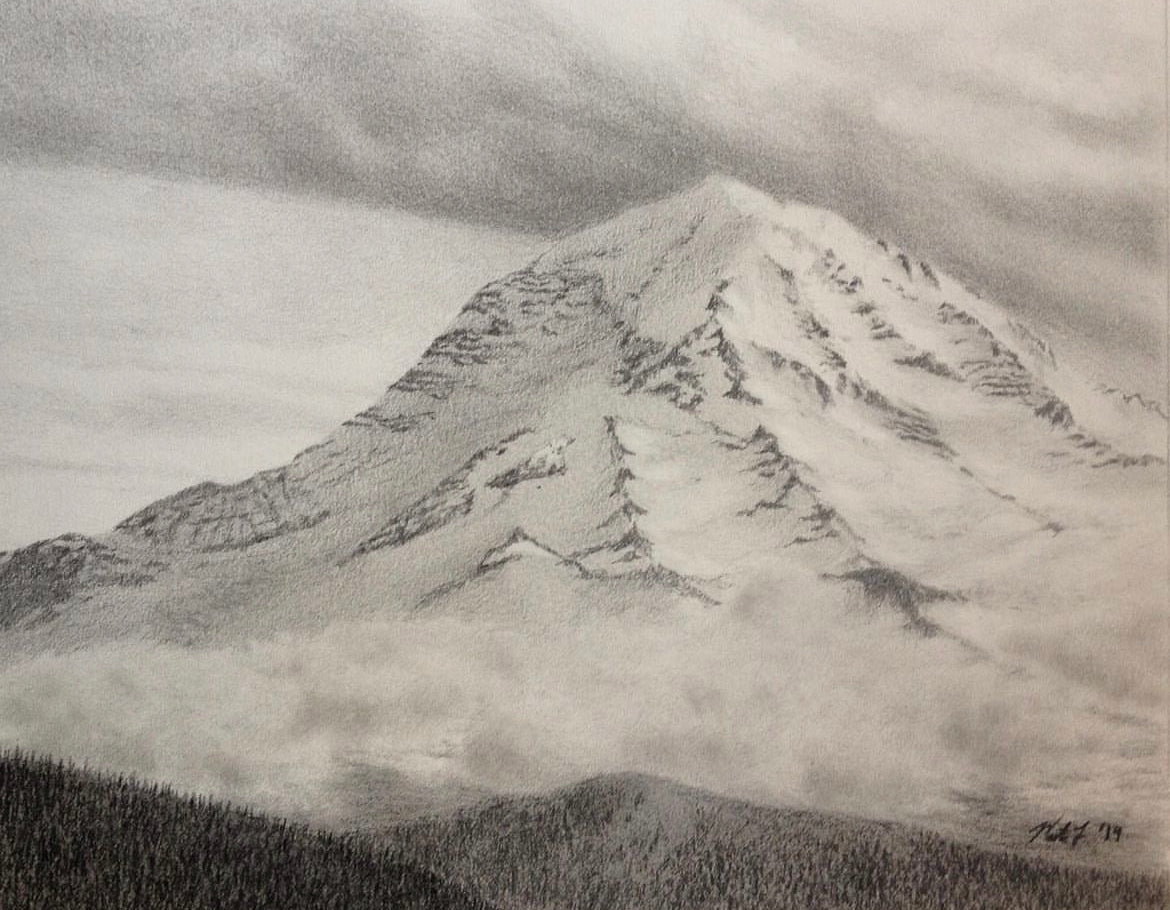 "Tahoma Sunset" by Nate Lundgren Original