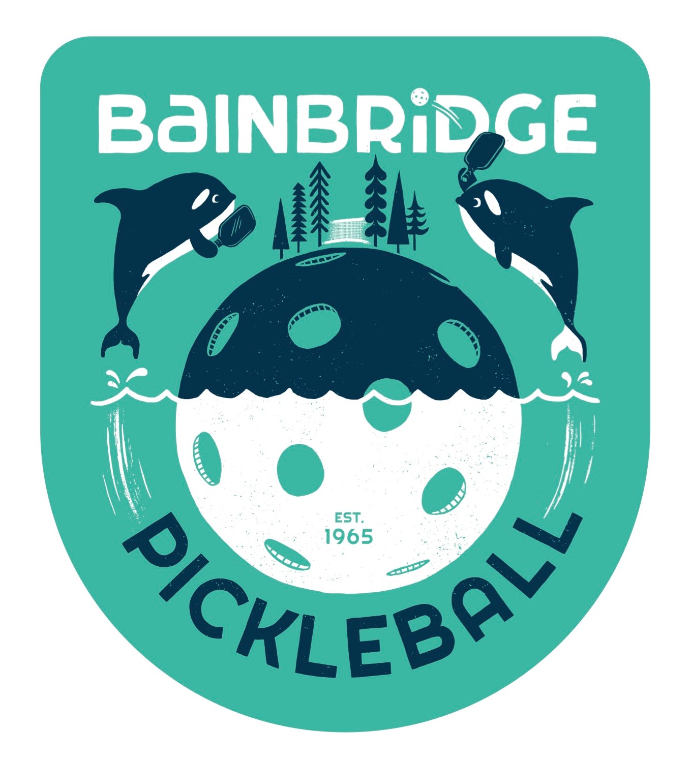 Bainbridge Orca Pickleball Stickers