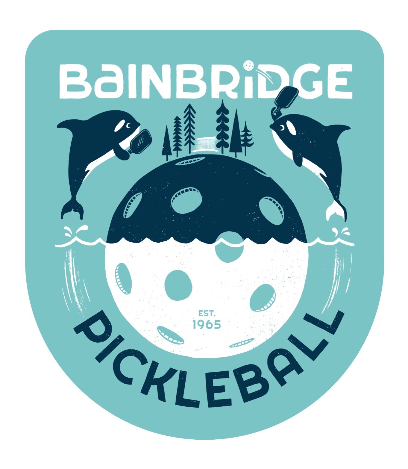 Bainbridge Orca Pickleball Stickers