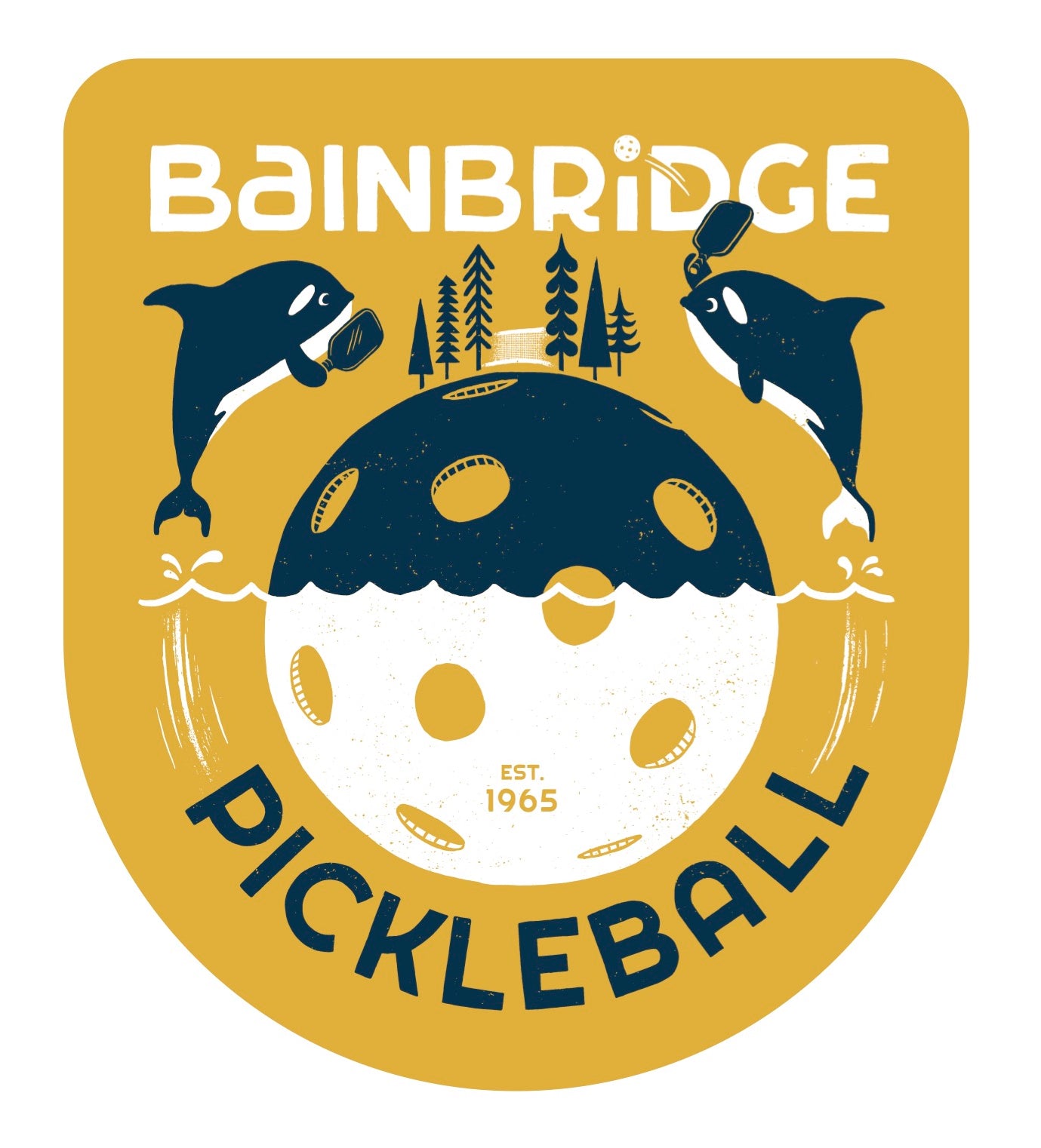 Bainbridge Orca Pickleball Stickers