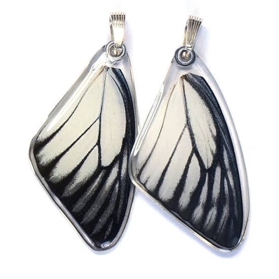 Red Spot Sawtooth Butterfly Earrings