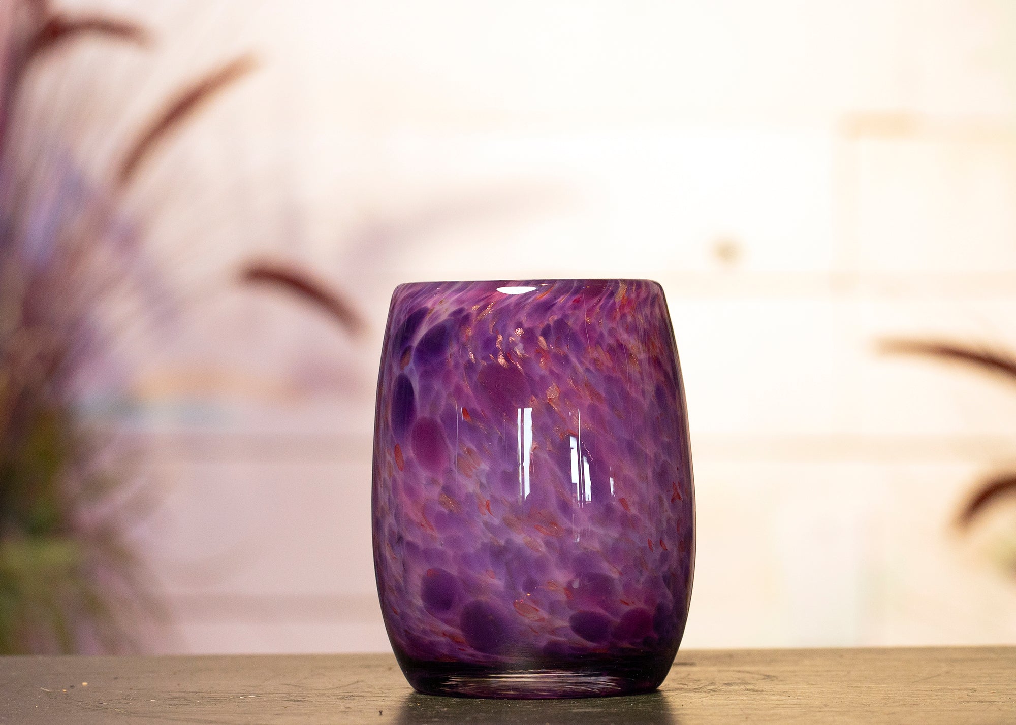 Short Fused Glass Vase